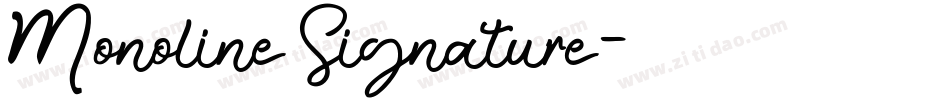 Monoline Signature字体转换